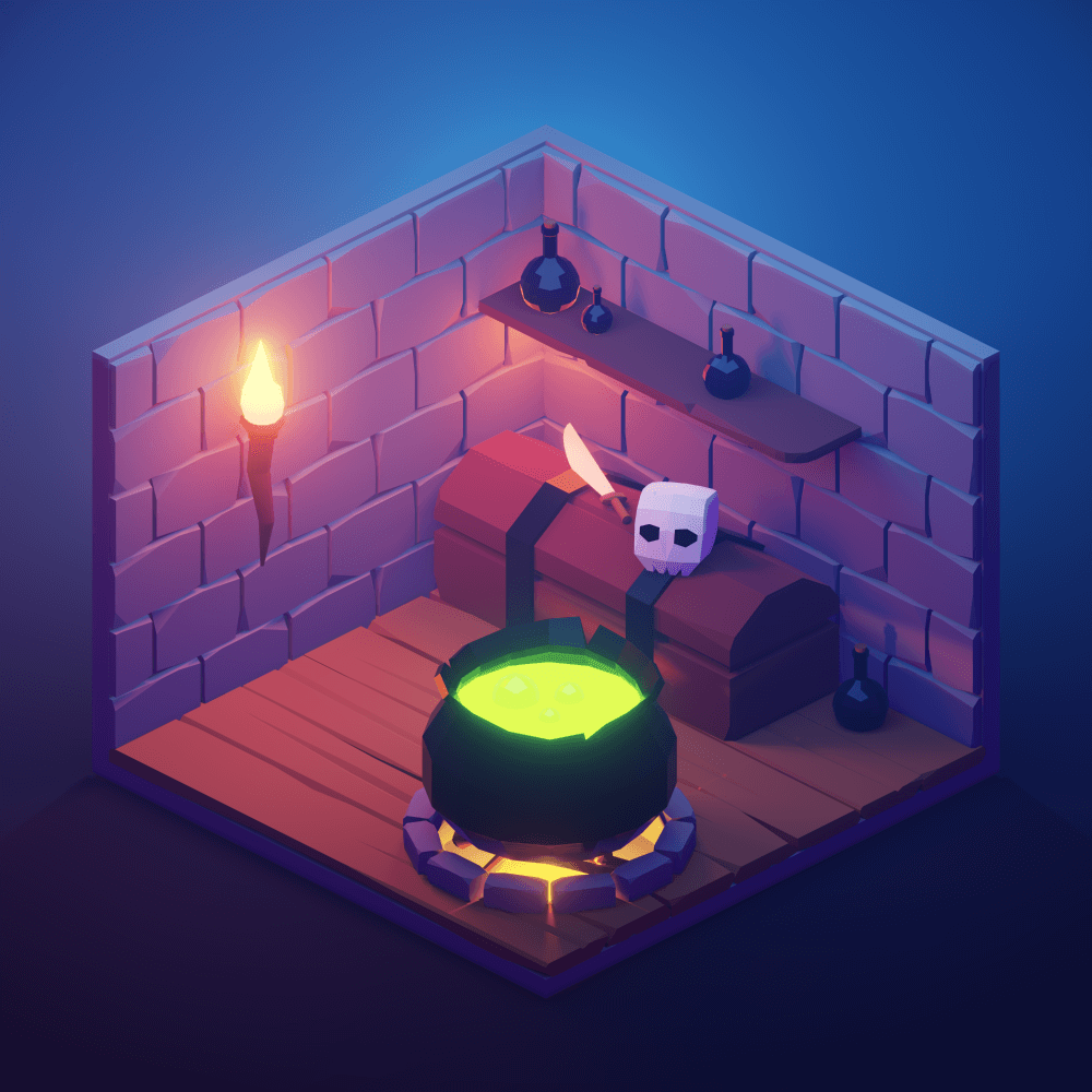 Low Poly Witch's Brew